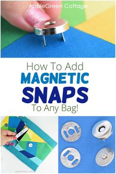 how to add magnetic snaps to any bag with this easy and fun activity for kids