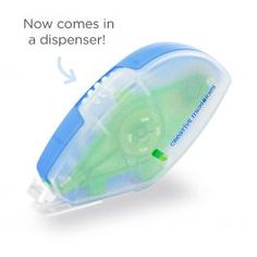 an image of a toothbrush holder with the words now comes in a dispenser