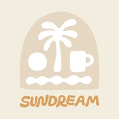 the sundream logo is shown in orange and white, with palm trees behind it