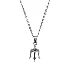 Trident Pendant Necklace is made from Premium quality 316L stainless steel. This allows the pendant and chain to be water and sweat resistant. This chain can be worn on its own as a statement or be layered with other chains. Silver Curb Chain Included Reinforced Lobster Clasp Water, Sweat and Heat Resistant Premium 316 L Stainless Steel Base No Discoloring or Tarnishing Hypoallergenic - No Green Skin Trident Pendant, Trident Necklace, Chains Silver, Dr Wardrobe, Green Skin, Pendant Necklace Silver, Broken Chain, Curb Chain, Necklace Silver