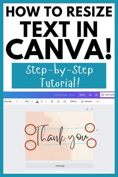 how to resize text in canva