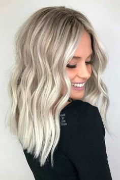 Straight Hair Highlights, White Blonde Highlights, Beachy Hair, Waves Hair, Blonde Hair Shades