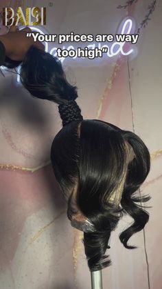 BAISI Full Lace Wig With Ponytail – BAISI HAIR Ponytail Wig Hairstyles, Wig With Ponytail, Wig Ponytail, Short Cut Wigs, Ponytail Wig, Burgundy Shorts, Glueless Wig, Short Cut, Short Cuts