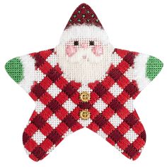 Star Of The Month Alice Blue, Needlepoint Designs, Red Gingham