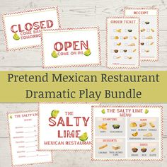 the mexican restaurant dramatic play bundle