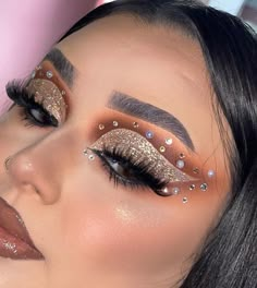 Brown Eye Makeup With Rhinestones, Erika Makeup, Glitter Face Makeup, Makeup Social, Leopard Makeup, Party Makeup Looks, Makeup For Black Skin, Glossy Makeup, Fall Makeup Looks