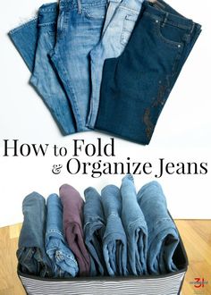 how to fold and organize jeans