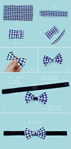 how to make a bow tie for someone's headband or hair clip - step by step instructions