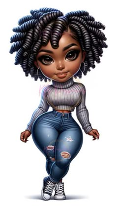 Tuesday Blessed, Chibi Woman, Good Morning Happy Tuesday, African American Art Women, Happy Tuesday Everyone, African American Artwork, African American Beauty, Kawaii Characters, Black Betty Boop