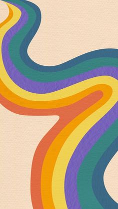 an abstract painting with multicolored wavy lines