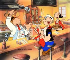 an image of cartoon characters at the bar