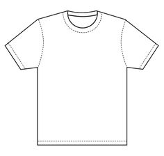 T-Shirt Template | Design T Shirt Template, this is great for if you are about to decorate a tshirt, just save to your computer and print! And there you go, you are one step closer to finishing your tshirt! :D T Shirt Sketch, Shirt Clips, Tshirt Drawing