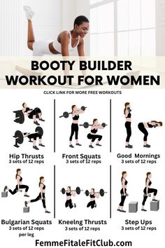 The Ultimate Guide to Building a Bold Booty - Femme Fitale Fit Club Blog Body Building Women Workout, Glute Workout Gym, Gluteus Medius, Front Squat