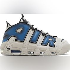 New Without Box Nike Air More Uptempo ‘96 Men’s Size 9 Women’s Size 10.5 Color: Lt Iron Ore/Industrial Blue Nike Air More Uptempo 96, Uptempo 96, Industrial Blue, Nike Air More Uptempo, Nike Air More, Iron Ore, Nike Men, Nike Shoes, Blue Grey