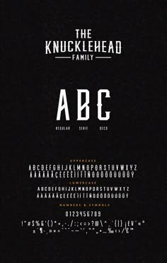 the knucklehead family font and numbers