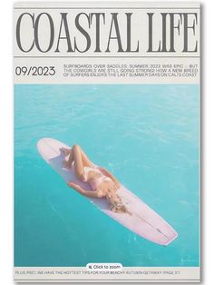 a woman laying on a surfboard in the water