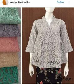 36 New ideas for dress brokat modern pola #dress Informasi, Tips dan Foto aneka baju kebaya modern terbaru yang lagi trends Atasan Brokat Simple, Blouse Brokat, Pola Dress, Mode Batik, Dress Brokat Modern