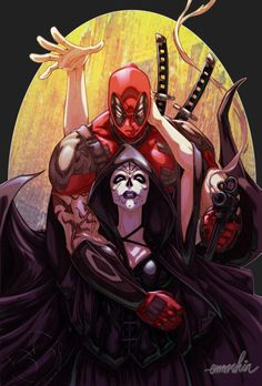 Mistress Death and Deadpool Deadpool Funny, Deadpool Art, Dead Pool, Uncanny X-men, Marvel Deadpool, Comic Book Characters, Comic Heroes, Marvel Dc Comics, Marvel Heroes