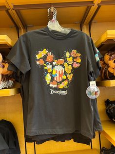 DLR - Disney Eats Snacks - Snack Mickey Icon “Disneyland Resort” Black Graphic Shirt (Adult) Casual Tops With Character Print For Theme Park, Black Graphic Shirt, Disney Eats, Eat Snacks, Disney Snacks, Disney Shanghai, Tokyo Disney Resort, Disneyland Resort, Disney Style