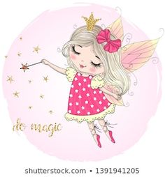 Magic Wand Drawing, Doodles Bonitos, Fairy Design, Unicorns And Mermaids, Kitty Drawing, Bottle Cap Images, Fairy Girl