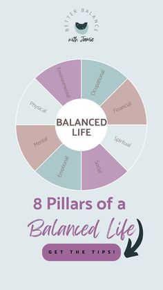 8 Pillars of a Balanced Life How To Balance Life, Finding Balance In Life, Life Work Balance, Creating Balance In Life, Pillars Of Life, Life Balance Wheel, Persuasive Words, Balance Quotes, Balance Life