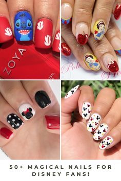 Heading to the parks or just love all things Disney? Check out these 50+ nail designs perfect for any Disney lover! From classic Mickey vibes to princess-inspired art, these nail ideas are full of pixie dust and ready to add that extra magic to your look. 🌟💅 #DisneyNails #MagicalManicure Disney Mickey Nails