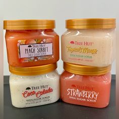 All New Never Opened, Tree Hut Sugar Body Scrub. This Listing Is For One Jar Of Scrub. Pick Your Scent. Strawberry, Tropical Mango, Coco Colada Or Peach Sorbet. Bath And Body Exfoliate. Spa Scrubs. Colorful And Smells Delightful. Perfect For Christmas Or Birthday Gifts Spa Scrubs, Coco Colada, Exfoliating Lip Scrub, Peach Sorbet, Exfoliating Body Scrub, Sugar Body Scrub