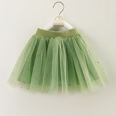 DE PEACH Summer Spring Baby Girls Tulle tutu Skirt Dot Printing Green Toddler Children Short Skirt Tutu En Tulle, Tulle Tutu Skirt, Tulle Tutu, Spring Baby, Tutu Skirt, Princess Party, Short Skirt, Childrens Clothes