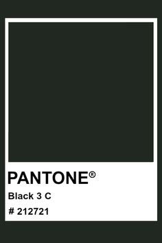 pantone's black 3 c color is shown