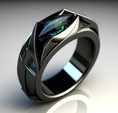 Cool Rings For Men Unique, Anime Accessories Jewelry, Futuristic Ring, Where To Buy Jewelry, Fantasy Jewelry Magic, Drukarka 3d, Mens Ring Designs, Cool Rings For Men, Armor Ring