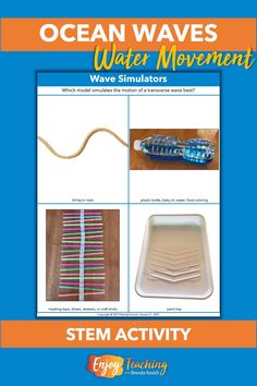 Ocean Waves Models & STEM Make Learning Fun Waves Stem Activity, Stem Ocean Activities Elementary, Ocean Stem Activities, Waves Experiment, Study Diagrams, Water Activities For Kids, Fourth Grade Science, Effective Teaching Strategies, Energy Activities