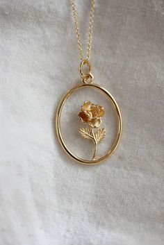 Rose With Leaves, Magic Rose, Golden Garden, 23rd Birthday, Golden Frame, Golden Jewelry