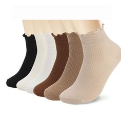 PRICES MAY VARY. Elevate your footwear game with our stylish and versatile Ruffle Socks for Women. Featuring a stacked design, they perfectly complement your favorite high top sneakers or boots, adding a cute retro vibe to any outfit. Crafted for comfort, these socks are softer and cozier than ever, ensuring a delightful wearing experience. Choose from a delightful array of cute assorted colors to suit your style. Step up your sock game with our Frilly Socks for Women, available in two chic styl Cute White Socks, Lettuce Edge Socks, White Frilly Socks, Ruffle Socks, Frilly Socks, Ruffled Socks, Socks Cute, Sock Game, Socks For Women