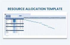 a screenshot of a project plan with the text,'resources allocation template '