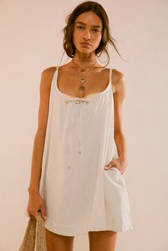 Rae Mini Free People Summer Outfits, Free People Summer, Screen Door, Beauty Favorites, White Mini Dress, Boho Clothing, Summer 2024, Boho Outfits, Scoop Neckline