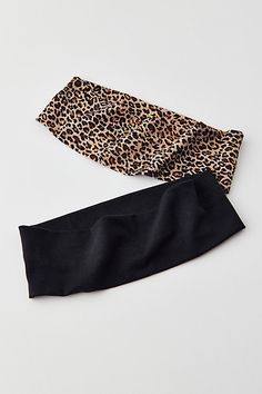 Set of two seamless headwraps in a soft and stretchy knit. Features Soft & stretchy headband set Set of two headwrap headbands Soft knit with a stretchy finish Stretch fit Includes two headbands Content + Care Set of 2 100% Modal Hand wash Imported | Soft & Stretchy Headband Set in Leopard/Black, Women's at Urban Outfitters Headwrap Headbands, Leopard Headband, Leopard Print Headband, Leopard Black, Head Wrap Headband, Headband Set, Stretchy Headbands, Amazon Finds, Headband Hairstyles