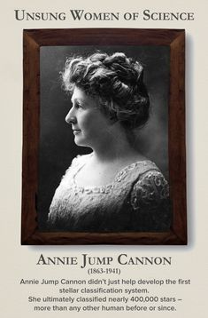 an old photo with the caption for annie jump cannon