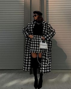 Houndstooth Outfit, Winter Outfits Black Women, Girls Winter Outfits, Mode Ulzzang, Moda Paris, Classy Casual Outfits, Cute Winter Outfits, Cold Weather Outfits, Mode Inspo