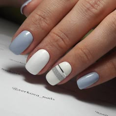 Дизайн ногтей тут! ♥Фото ♥Видео ♥Уроки маникюра Nails Grey, Tape Nail Art, Squoval Nails, Grey Design, Wedding Nail, Her Nails, Hand Design, Nails 2024, Cute Nail Designs