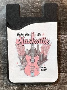 Take Me To Nashville Silicone Phone Wallet Card Holder Silica Gel Pocket | Mercari Nashville Music City, Pink Guitar, Music City Nashville, Nashville Music