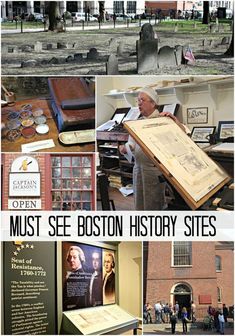 the boston history sites are full of historical artifacts, including books and other things to see