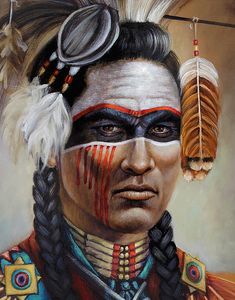 {"author":"Geraldine%20Arata","link":"","descr":""} Indian Face Paints, Native American Face Paint, Native American Chief, Native American Warrior, Native American Pictures, Wilde Westen