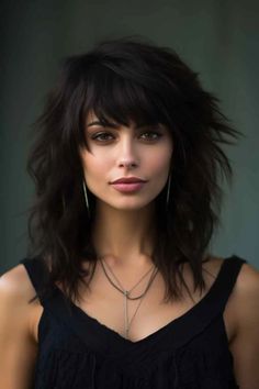 Womens Edgy Haircut, Vampy Hair, Med Shag Hairstyles, Edgy Hair Styles, Rocker Chic Hair, 80s Rocker Hair, Edgy Haircuts For Women, Edgy Hair Color Ideas, Dreamy Hairstyles