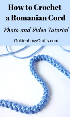 a crochet necklace with the text how to crochet a roman cord