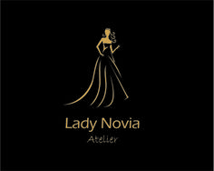 the logo for lady novela atelierr, which features a woman in a long dress