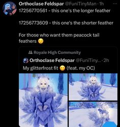 an image of a woman dressed as a snowflake in the middle of her twitter post