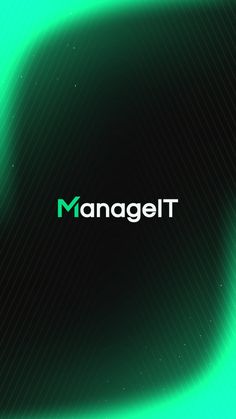 the word manage it is displayed in green and black colors, with an abstract background