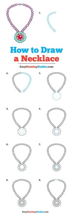 how to draw a necklace for kids