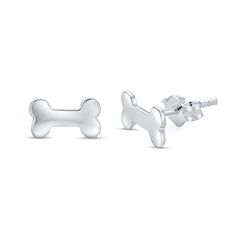 Perfect for the dog lover, these sterling silver bone stud earrings make a fun gift for any special occasion. Fashioned in sterling silver Each bone-shaped earring adds a cute touch to your casual looks. These post earrings secure comfortably with friction backs. Black Friday Specials, Teeth Jewelry, Dog Bone, Sterling Silver Earrings Studs, Earring Backs, Designer Earrings, The Dog, Dog Lover, Post Earrings