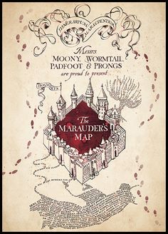 the maraadder's map from harry potter